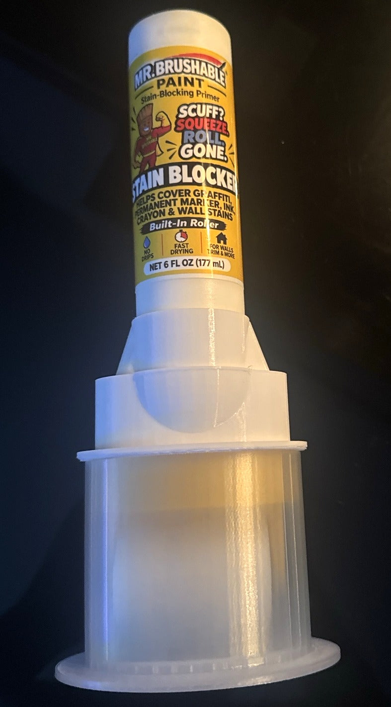 Mr. Brushable Stain Blocker stain-blocking primer with built-in roller, 6 fl oz bottle